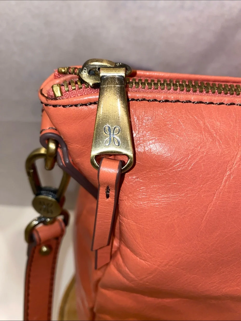 Hobo Sheila Leather Top-Handle Satchel crossbody- Cherry Blossom